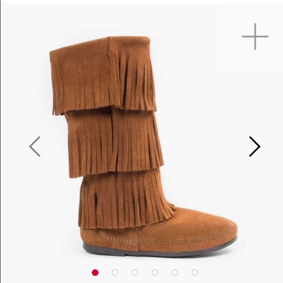 Minnetonka 3-Layer Fringe Boots - Picture 1 of 6